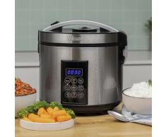 "Tristar Digitaler Reiskocher und Dampfgarer RK-6138 900W 2,2 L Silbern"