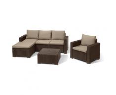 Keter Lounge Set Moorea/California (braun, mit Sessel)