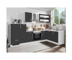 Menke Winkelküche White-Premium 310 x 170 cm (frei Verwendungsstelle, Schiefergrau)
