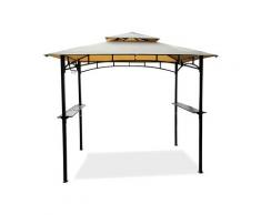 Grasekamp BBQ Grillpavillon (Sand (gerippte Ablage), Stoffbezug)