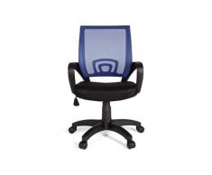 AMSTYLE Bürostuhl RivoliStoff / Netz (blau)