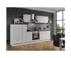 Menke Küchenzeile "Classic" 270/280/300/310 cm (frei Bordsteinkante, 300 cm / Weiss matt, mit Geschirrspüler)