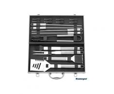 Esmeyer 18-tlg. Grillbesteck HOT aus Edelstahl