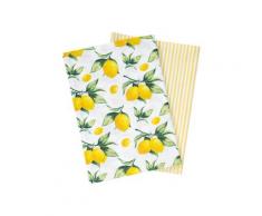 LIVARNO home Geschirrtuch 50x70cm 2 Stück (gelb/streifen)