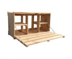 Promadino Gartenschrank »Jörn«, Hängeregal zur Wandmontage, mit Regalbrettern und Klappe