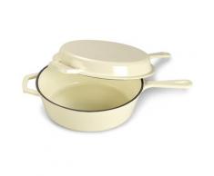 ECHTWERK 2 in 1 Set - Topf Pfanne Gusseisen (creme)