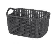 Curver KNIT Korb rechteckig / Ablagekorb (rechteckig,grau)