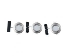 LIVARNO home Einbauleuchten LED dimmbar mit 3-Stufendimmer 3er-Set, 5W (matt nickel)
