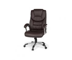 AMSTYLE Bürostuhl MADRID Kunstleder (braun)