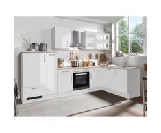 Menke Winkelküche White-Premium 310 x 170 cm (frei Bordsteinkante, Lackweiß)