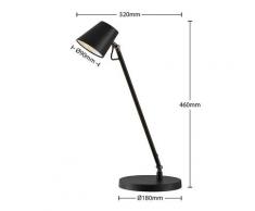 Lucande Kenala LED-Schreibtischlampe, schwarz
