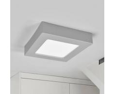 LED-Deckenlampe Marlo silber 3000K eckig 18,1cm
