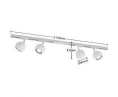 Lindby Guus 1-Phasen-Schienensystem, 4-fl., weiß