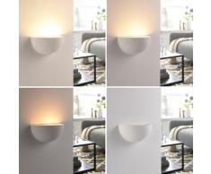 Lindby Narin LED-Wandfluter, Gips, weiß, halbrund