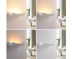 LED-Wandfluter Tiara aus Gips, G9-Lampe dimmbar