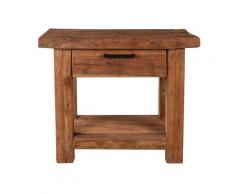 SIT Coral Teak Massivholz Telefontisch 1 Schublade, 1 Ablageboden