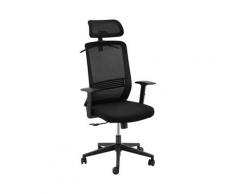 Fromm & Starck Bürostuhl - Netzrücken - Kopfstütze - 50 x 61 cm Sitz - bis 150 kg - schwarz STAR_SEAT_42