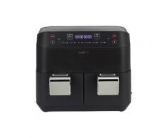 Heißluft-Doppelkammer-Fritteuse, 2400 W, LED-Bedienfeld, Timerfunktion