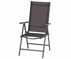 Klappsessel 2er-Set Saturn, 105x56x67 cm, schwarz/anthrazit
