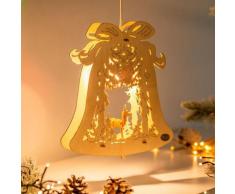 LED-Fensterlicht Glocke mit Reh
