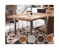 SIT Tops & Tables Esstisch Massivholz Teak 220x100 cm / Eisen antikschwarz