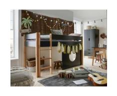 INFANSKIDS »Infanscolor« Kinderzimmer Halbhochbett anthrazit – erhältlich in 2 Größen