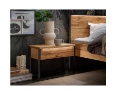 Forestales »Boston« Wildeiche Nachtkommode mit Beleuchtung