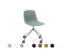 infiniti »PURE LOOP MONO« Swivel mit Rollen Designer-Stuhl AL07 Poliert / IS514 Sand