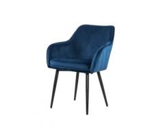 SalesFever »Freja« Armlehnstuhl Samt blau