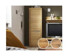 Massivholz »Basel« Hochschrank Wildeiche bianco links