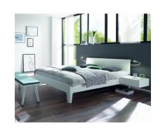 Hasena Fine-Line Massivholzbett Syma Xylo/Vola 140x220 cm / Buche weiss deckend, lackiert