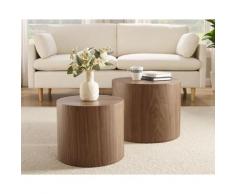 SalesFever »Ava« Couchtisch 2er Set walnuss