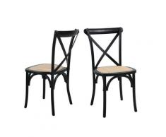SIT »Ludwig« Rattan Stuhl 2er-Set schwarz