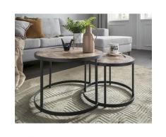 die Faktorei »Happy I« Couchtisch 2er-Set recyceltes Teakholz