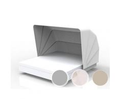 Vondom »VELA« Outdoor Daybed eckig inkl. Faltdach White mit Bezug Silvertex White 4004 / Basic Matt / Sunvision White
