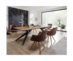 3S Frankenmöbel »Lausanne« Wildeiche Massivholz Esstisch TI-0600 / 260x100 cm / Baumkante