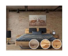 BlackWood »Dolce Vita II« Wildeiche Massivholzbett 160x200 cm / Wildeiche rustic / ohne Kissen