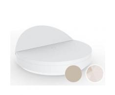 Vondom »VELA« Outdoor Daybed rund mit neigbarer Rückenlehne Ecru mit Bezug Silvertex Ecru 0009 / Lackiert Hochglanz
