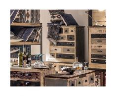 Taste of India Unikat Schubladenkommode 8 vintage schwarz und weiss