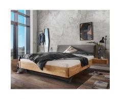 Massivholz »La Dolce Vita XVI« Wildeiche Massivholzbett 140x220 cm / mit Nachttisch