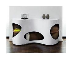 SalesFever »Swung« Sideboard weiss/walnuss / 150x75x40cm