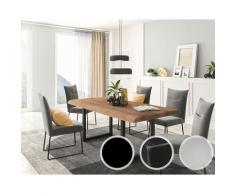 SIT »56er« Massivholz Esstisch Baumkante Akazie / 140x90 cm / Eisen natur