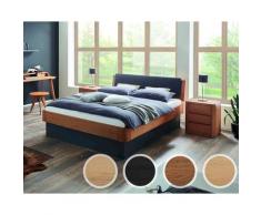 Hasena Oak-Line Massivholzbett Practico 180x200 cm / Eiche cognac, gebürstet, geölt / Anthrazit