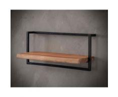 designline »Edge« Massivholz Wandregal Metall/Akazie VII 65x30x25 cm