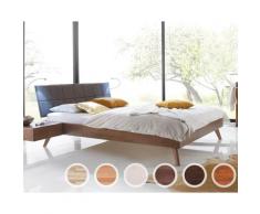 Hasena Wood-Line Massivholzbett Leno/Malta 160x200 cm Buche walnuss 20 cm