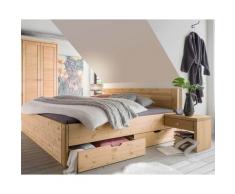 MassivHolz »Vita« Bett natur mit Schubkästen / 140x200 cm
