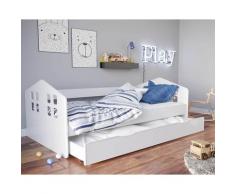 KocotKids »Kacper« Kinderbett weiß mit Bettschublade 80x140 cm / ohne Matratze