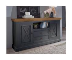 3S Frankenmöbel »Country« Massivholz Sideboard ll grau