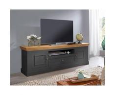 3S Frankenmöbel »Country« Massivholz Lowboard l grau WZ-0133 / B 189 x H 63 x T 42 cm