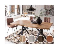 SIT Tops & Tables Esstisch Massivholz Poseidon 3,6 cm / 160x85 cm / Eisen antikschwarz